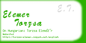 elemer torzsa business card